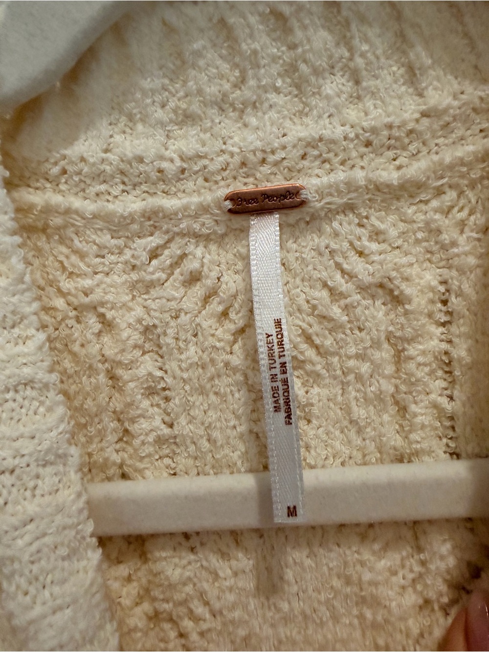Free People Rowan Cream Cable Knit Sweater Vest - Picture 8 of 10